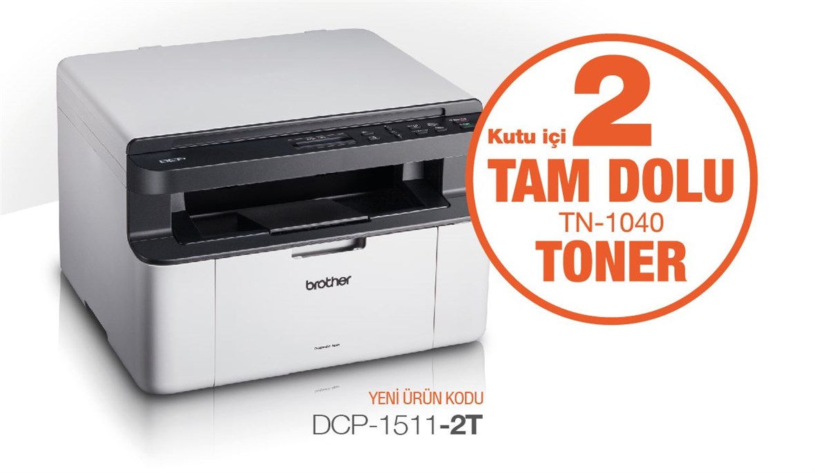 BROTHER Mono Laser MFP 20ppm A4 Yazıcı DCP-1511-2T