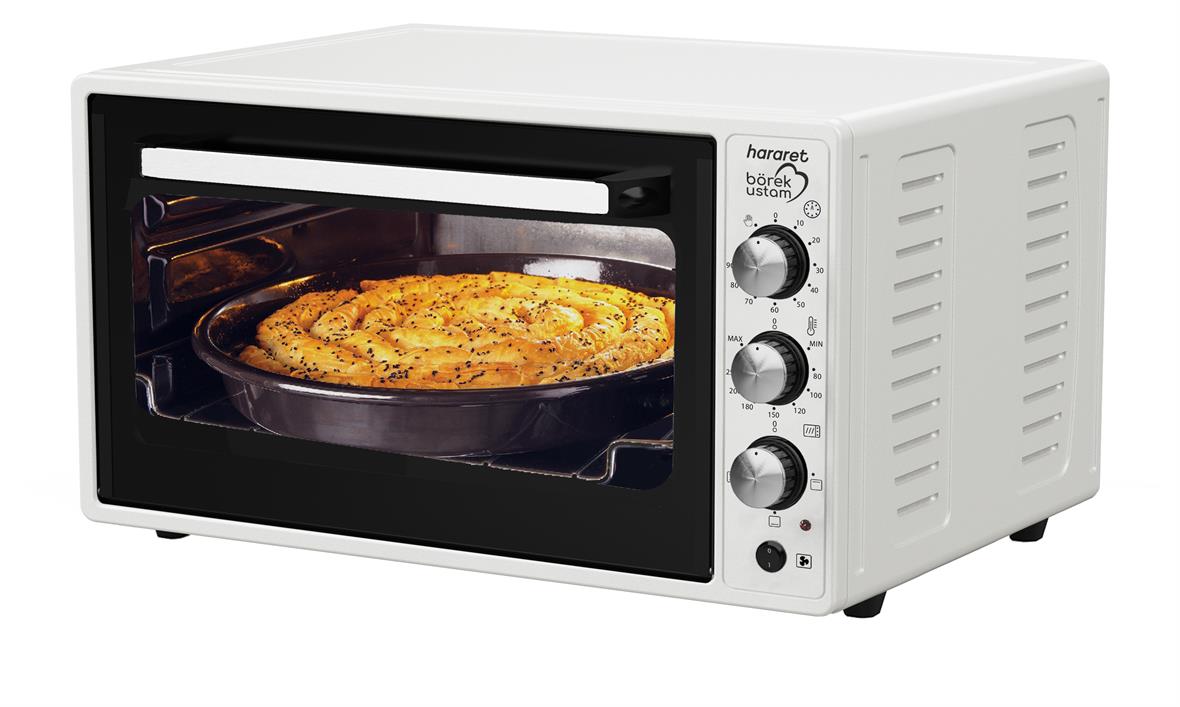 Hararet Börek Ustam 50 Litre Turbo Beyaz Çift Mini Fırın