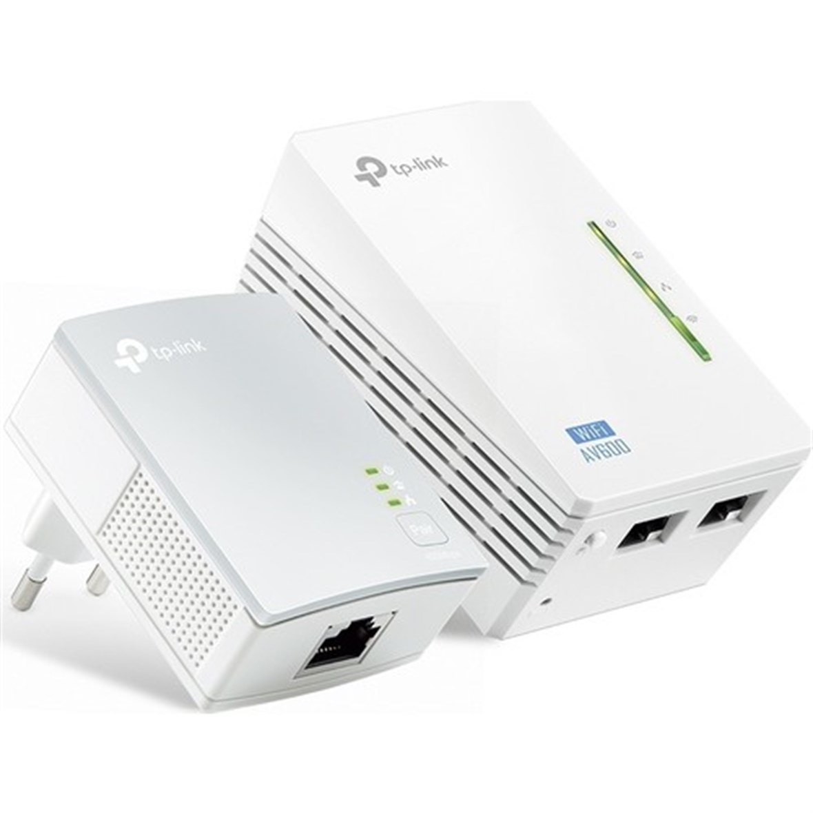 TP-LINK TL-WPA4220KIT AV600 300 Mbps Kablosuz Tak Kullan 2 LAN Portlu 300 Metre Mesafeli Menzil Genişletici Powerline Adaptör
