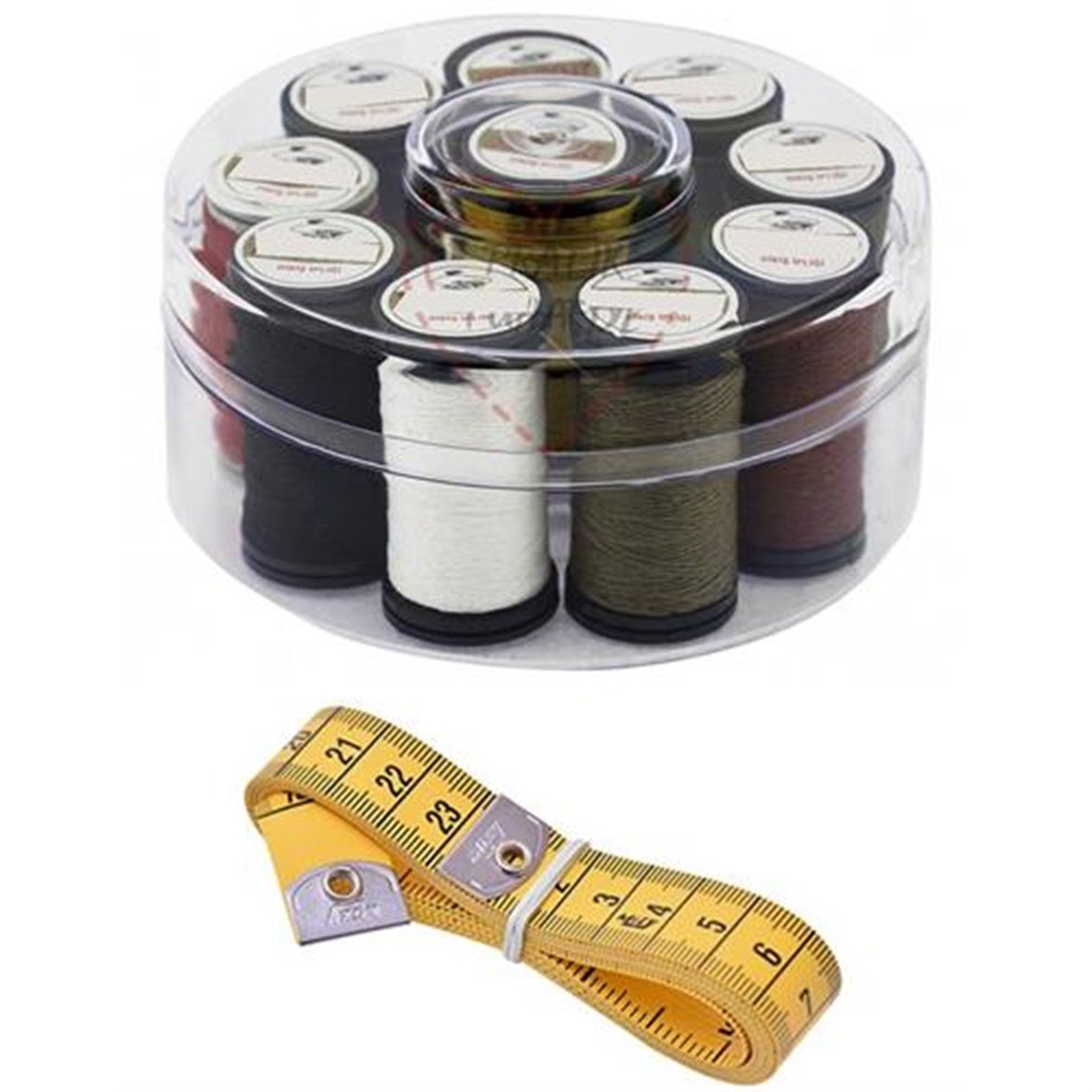 TRANSFORMACION 10 Renk 1000 Mt Kutulu Mezuralı Dikiş İpliği Seti