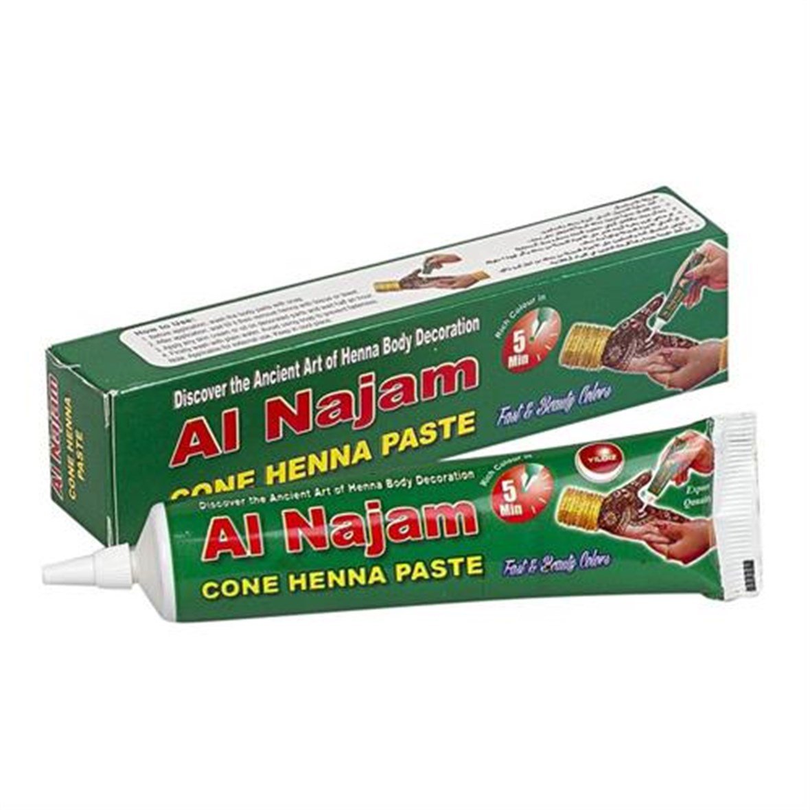 TRANSFORMACION Al Najam Kırmızı Vücut Saç Dövme Hint Kınası