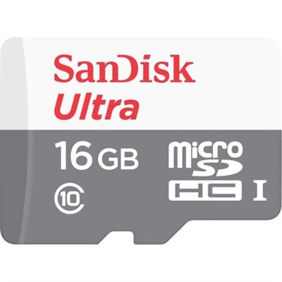 SANDISK 16GB Ultra mSDHC 80MB/s Class 10 UHS-I Micro SD Kart SDSQUNS-016G-GN3MN
