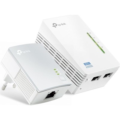 TP-LINK TL-WPA4220KIT AV600 300 Mbps Kablosuz Tak Kullan 2 LAN Portlu 300 Metre Mesafeli Menzil Genişletici Powerline Adaptör