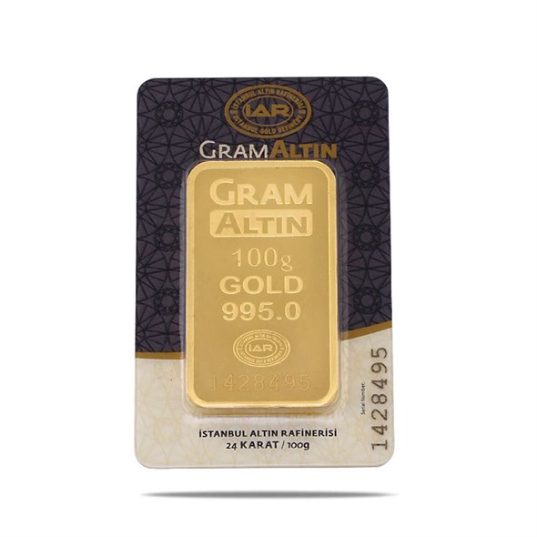 100 gr 24 Ayar Gram Külçe Altın