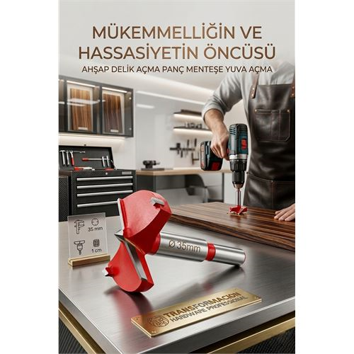 35 MM Ahşap Menteşe Yuvar Teri Açma Ahşap Delme Matkap Ucu 1 cm Şaft 722975