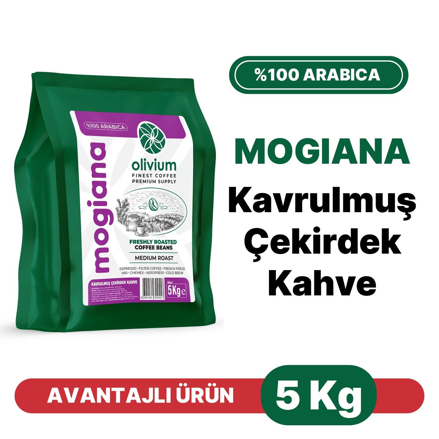 Brezilya Mogiana Fine Cup Kavrulmuş Kahve 5Kg