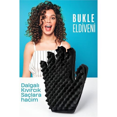 Bukle Eldiveni Dalgalı Kıvırcık Saçlara Bakım Eldiveni 721592