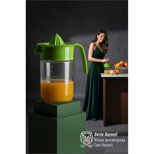 Cam Hazneli Profesyonel Narenciye Sıkacağı – 660 ml 19 cm Derin Kapasite