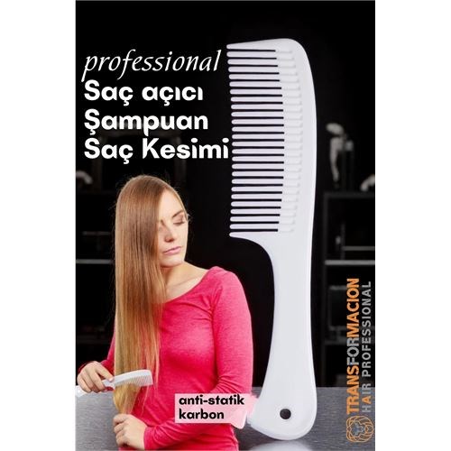 Dolaşık Saç Açıcı Tarak - Şampuan Saç Boyası Tarağı - Geniş Dişli Saç Kesim Tarağı Profesyonel 721784