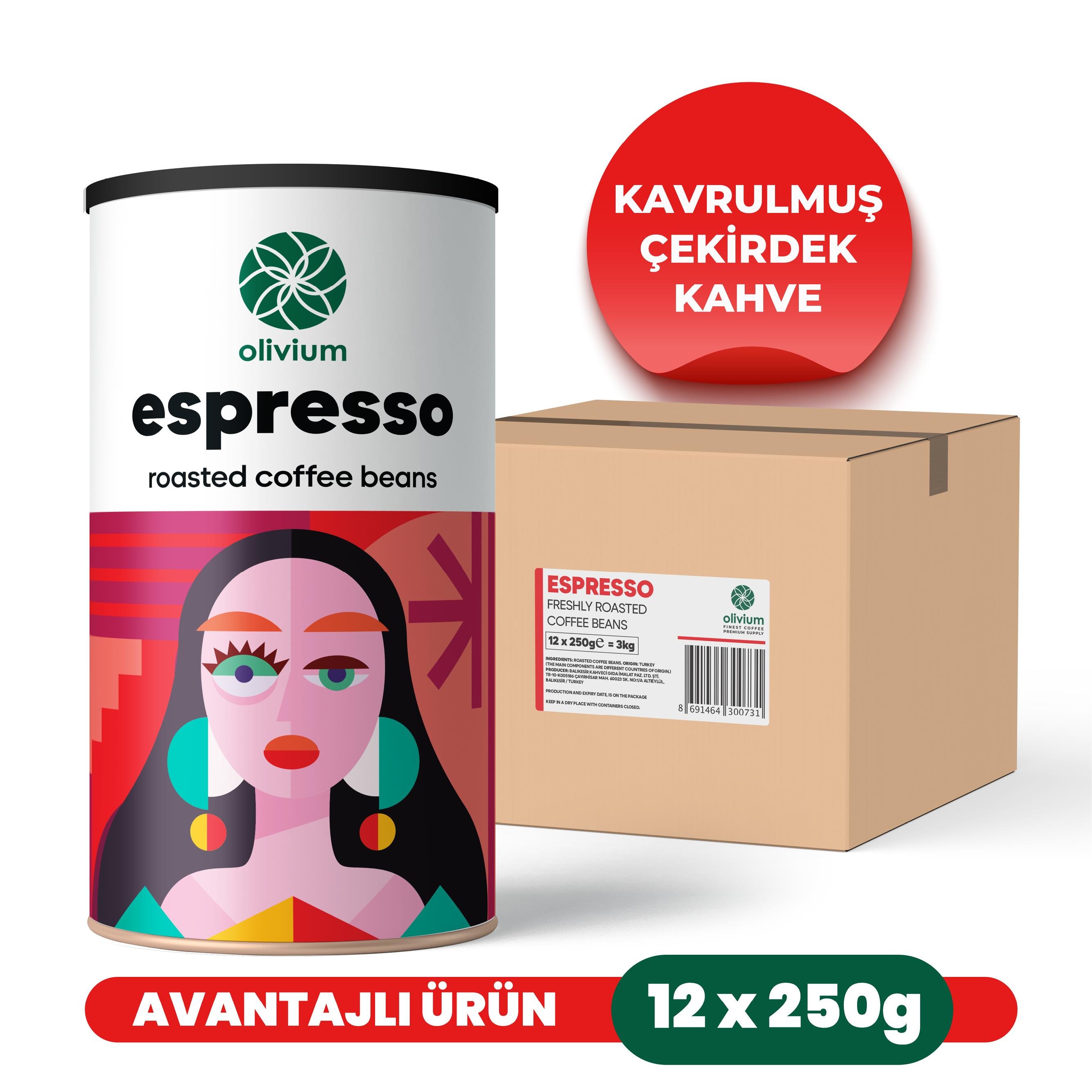 Espresso 12 Adet 250 Gram Teneke Kutu Kahve