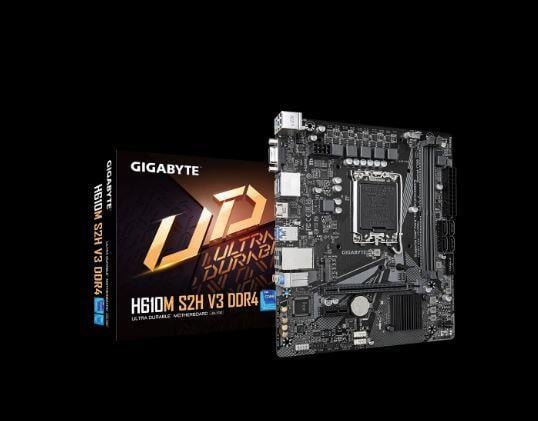 GIGABYTE Intel® H610 Motherboard with 6+1+1 Hybrid Phases Digital VRM Design PCIe H610M-S2H-V3-DDR4