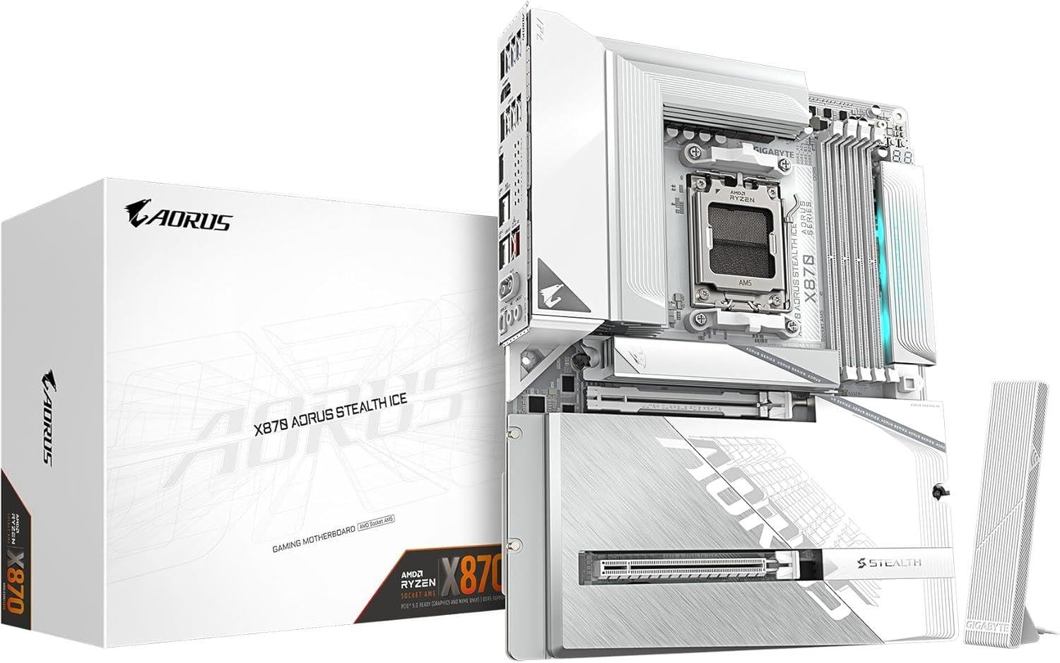 GIGABYTE MAB AMD X870A STEALTH ICE AM5 DDR5 X870-A-STEALTH-ICE