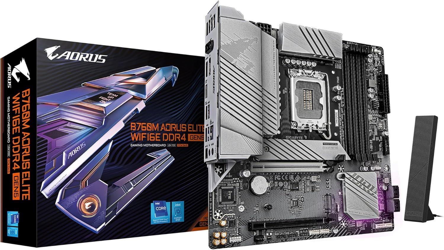 GIGABYTE MAB B760M AOR ELITE WIFI6E 1700 DDR5 B760M-AEWF6EGEN5