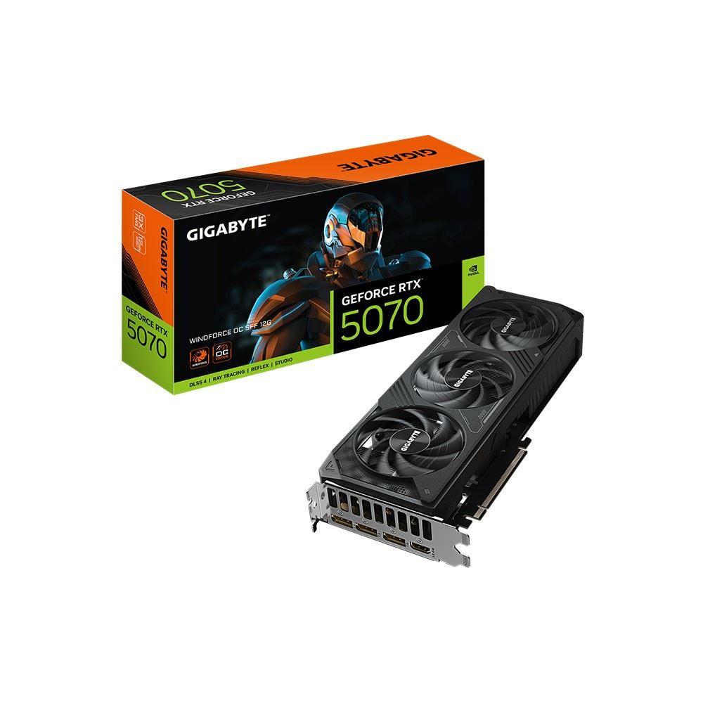 GIGABYTE VGA RTX5070 WINDFORCE 3 OC 12GB 192B GDDR7 DP-HDMI EKRAN KARTI GV-N5070WF3OC-12GD