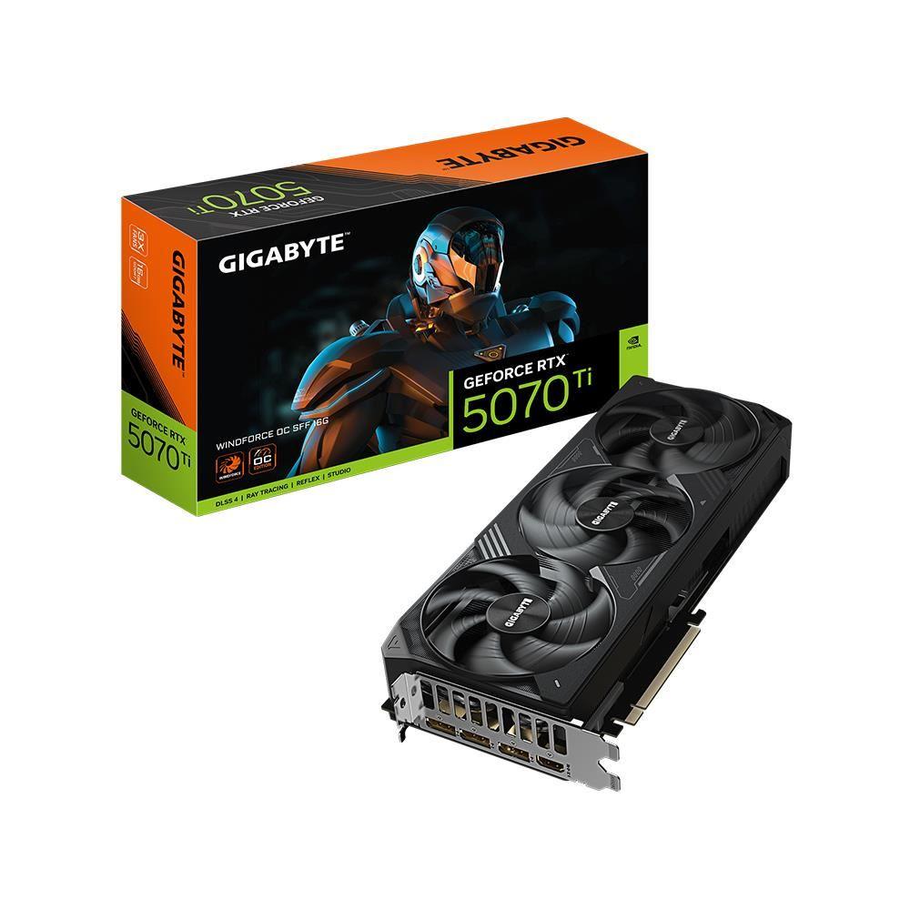 GIGABYTE VGA RTX5070Ti WINDFORCE 3 OC 16GB 256B GDDR7 DP-HDMI EKRAN KARTI GV-N507TWF3OC-16GD
