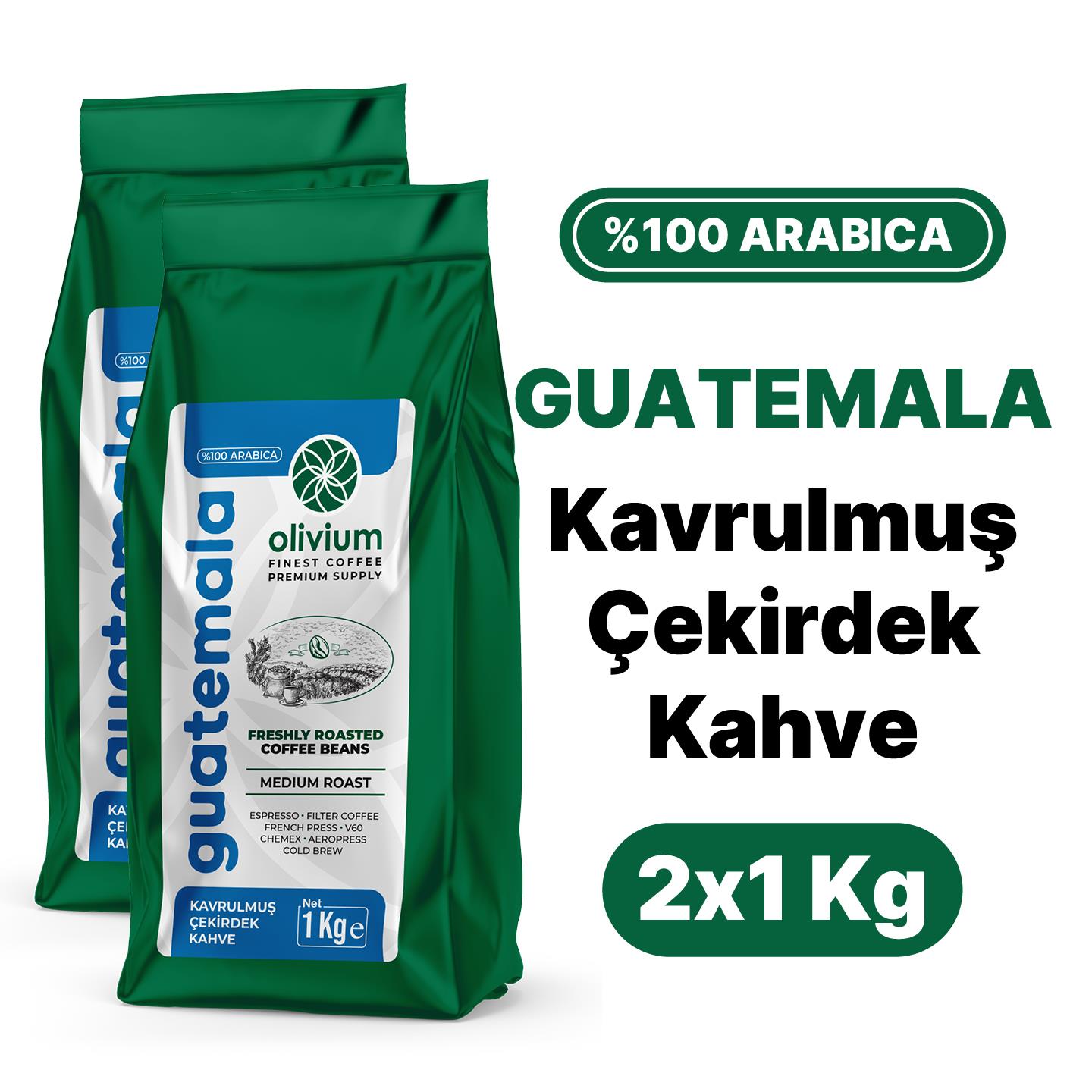Guatemala Kavrulmuş Kahve 1Kg × 2 Adet