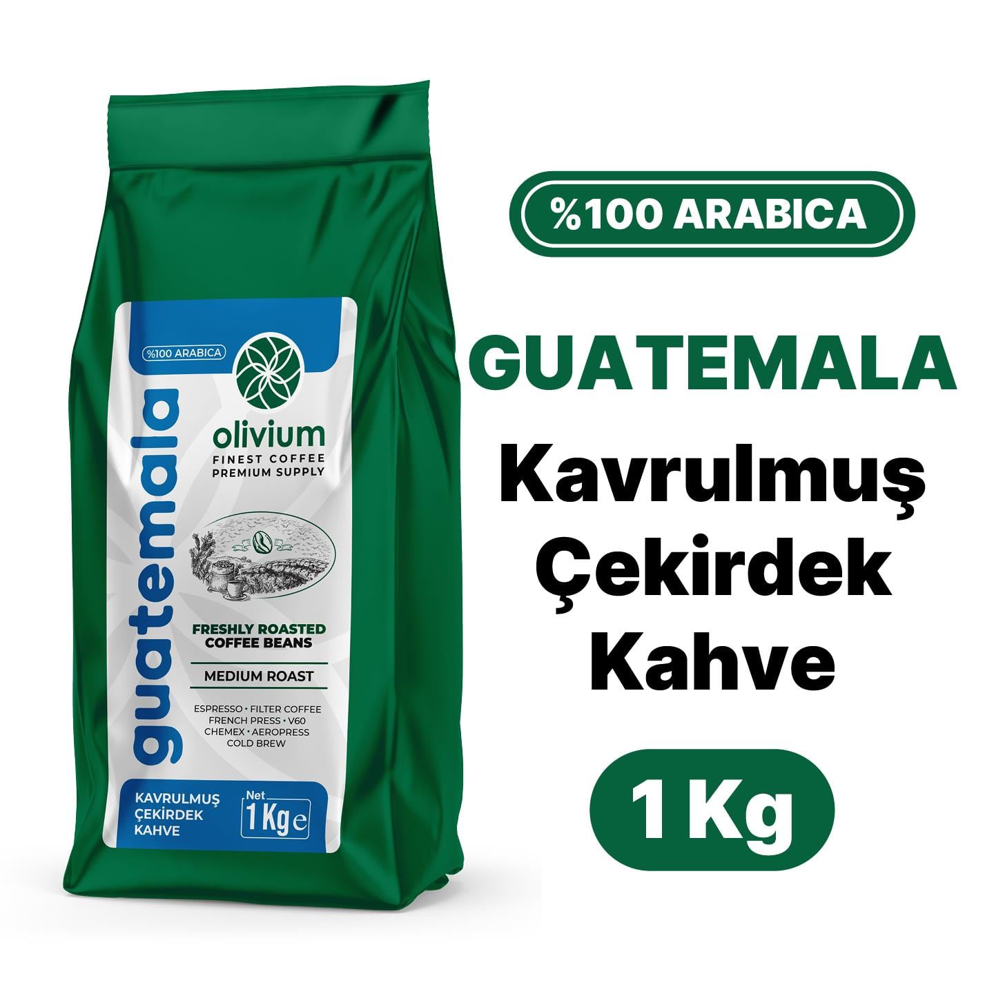 Guatemala Kavrulmuş Kahve 1Kg