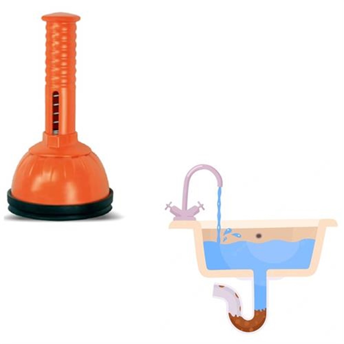 HomeCare ProGrade Pistonlu 14X Lavabo Gider Açıcı Pompa 716627