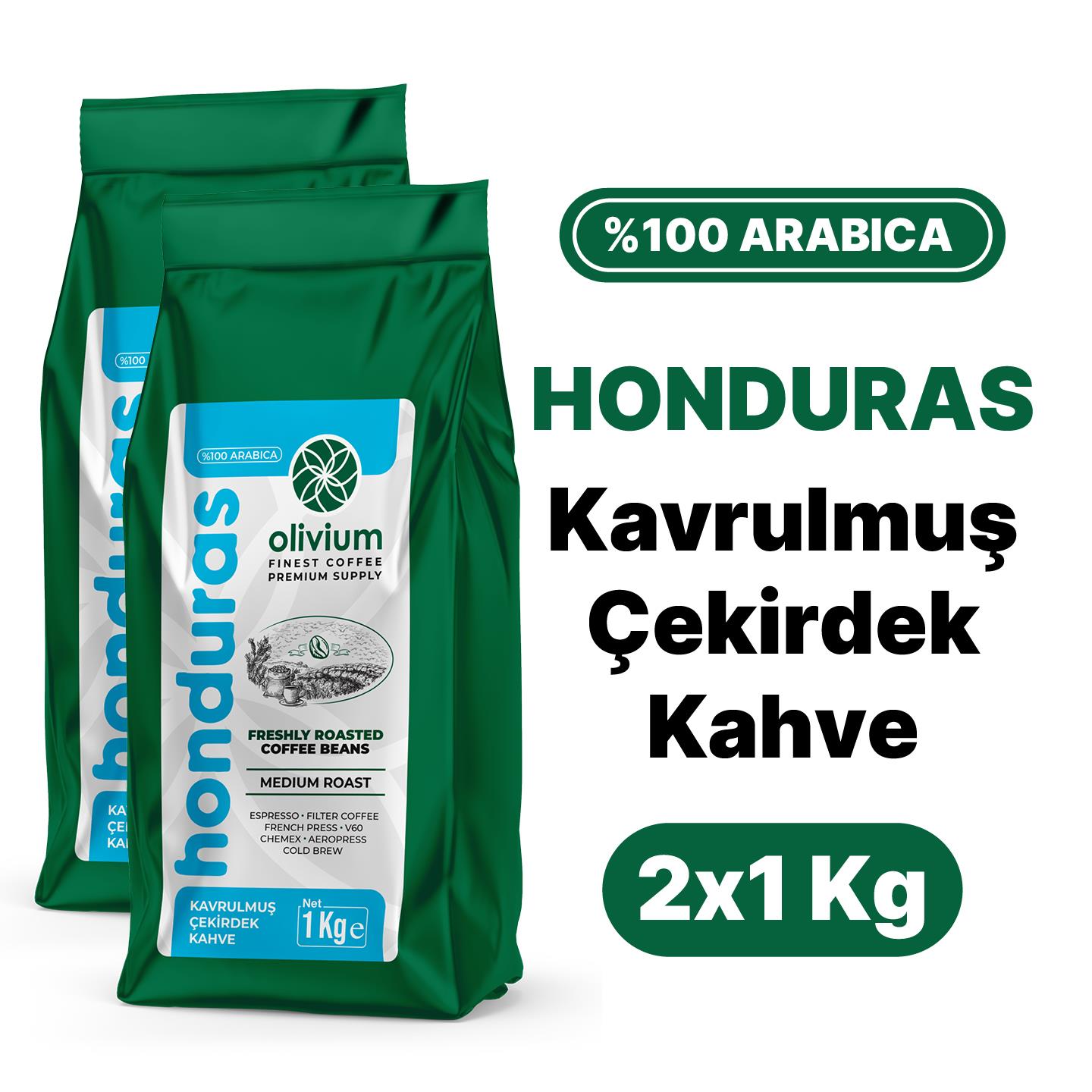 Honduras Kavrulmuş Kahve 1Kg × 2 Adet