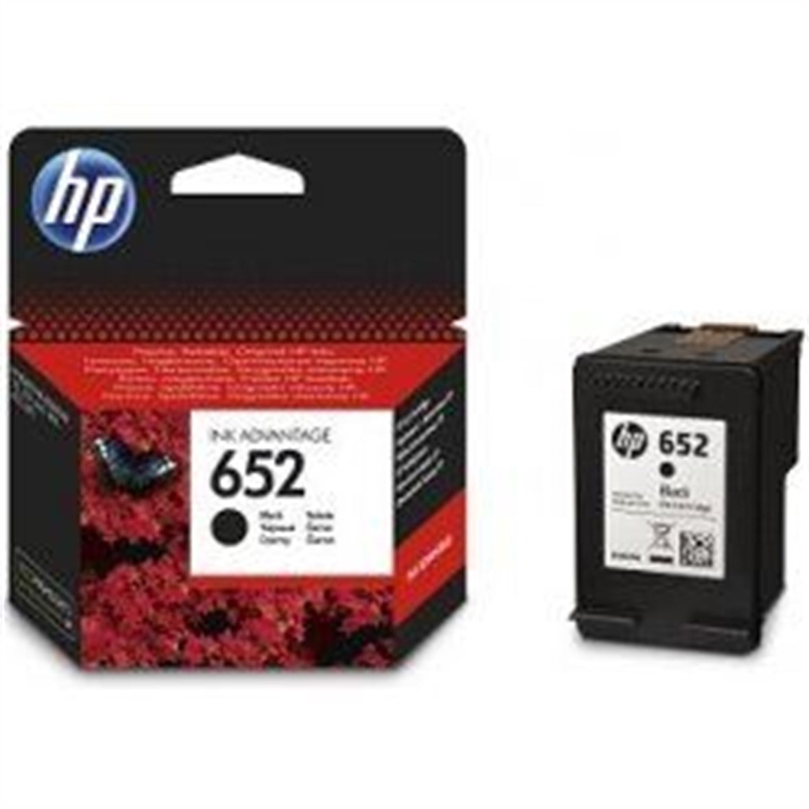 HP No 652 Siyah Kartuş F6V25A