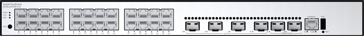 HUAWEI S5735-L24T4XE-A-V2 24 10/100/1000BASE-T ports 4 10GE SFP ports 2 12GE S5735-L24T4XE-A-V2