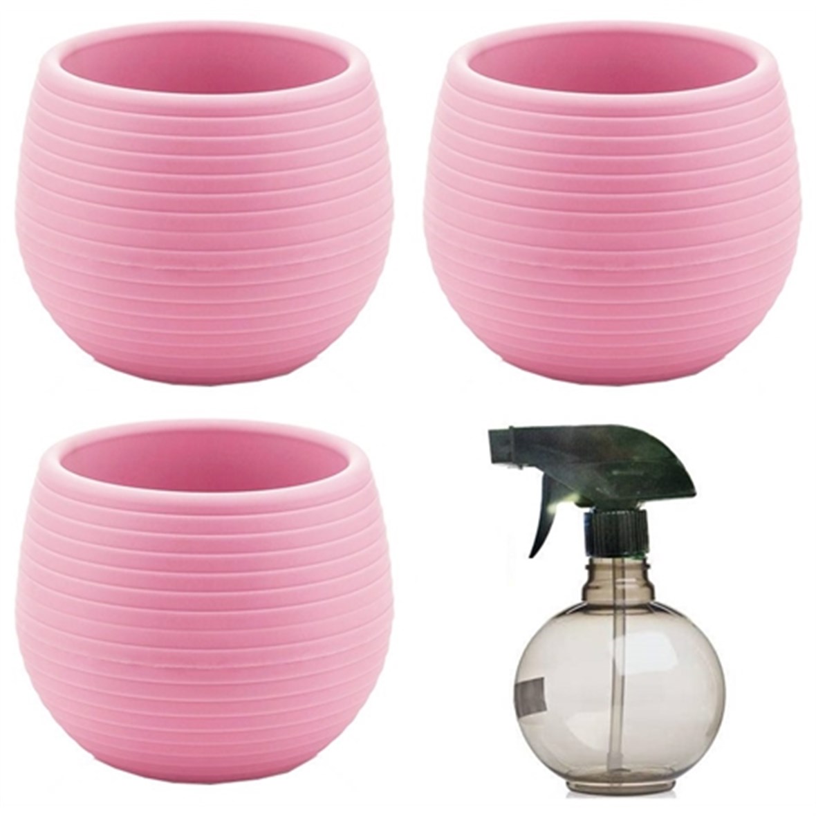 KaktüsKedi 3 Ad Mini Kaktüs Saksı Çiçek Sulama Seti 712520
