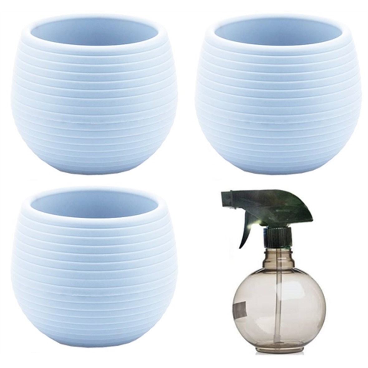 KaktüsKedi 3 Ad Mini Kaktüs Saksı Çiçek Sulama Seti 712521