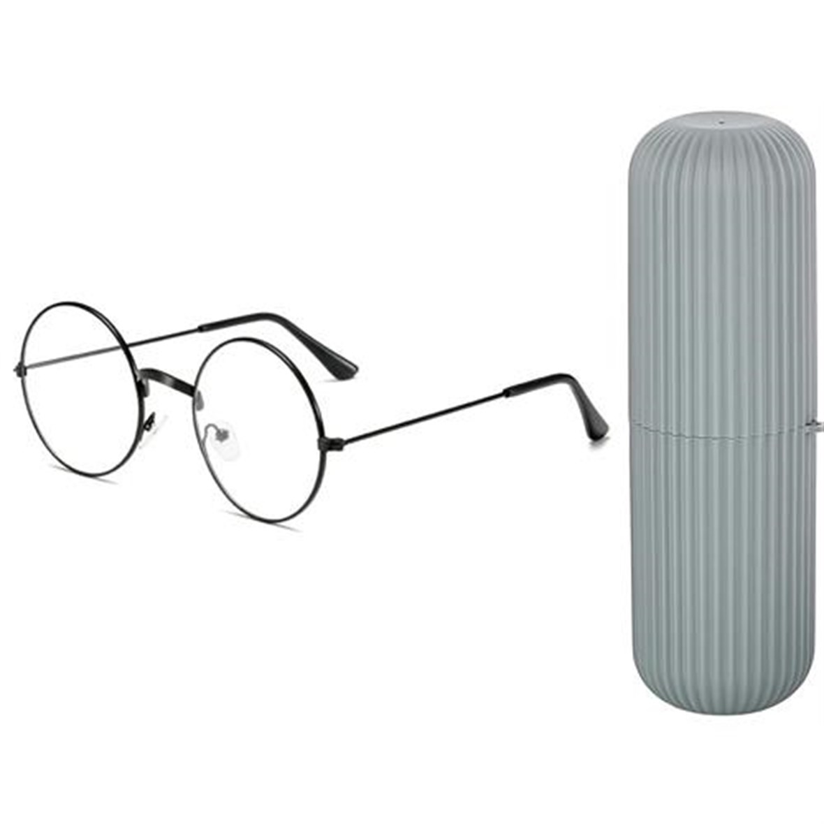 KaktüsKedi Numaralı Gözlük İçin Yuvarlak Çerçeve Gözlük Kutusu Seti 713555