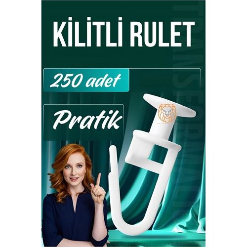 Kilitli Perde Düğmesi Perde Ruleti Perde Düğmesi 250 Adet