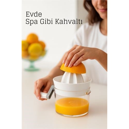Manuel Kollu Narenciye Sıkacağı – 500 ml Kapasiteli, 17x12 cm, Pratik ve Dayanıklı