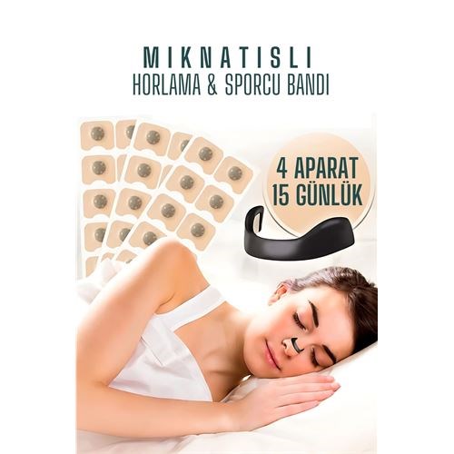Manyetik Burun Bandı - 15 GÜNLÜK Sporcu Burun Bandı - Horlama Önleyici Azaltıcı - 4 Farklı Boyut 722135