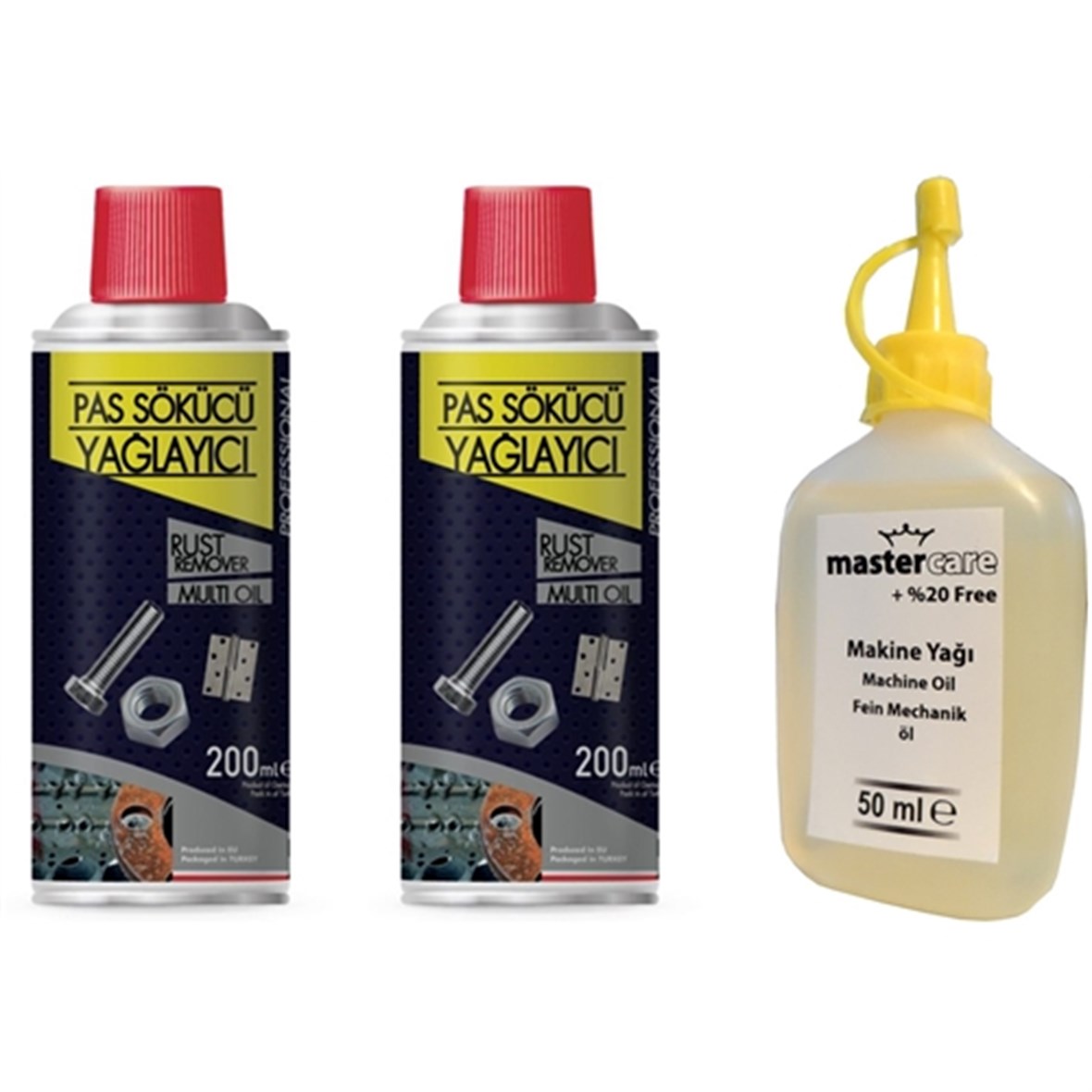 MasterCare 2 ADET Pas Sökücü Yağlayıcı Sprey Makine Yağı HEDİYELİ 712418
