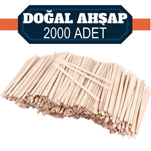 ModaCar 2000 ADET Organik Ahşap Çay Kaşığı  717046 Toptan Paket