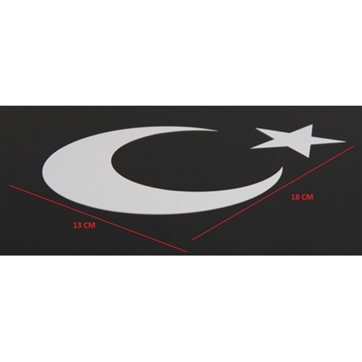ModaCar Beyaz Ayyıldız Sticker 422277