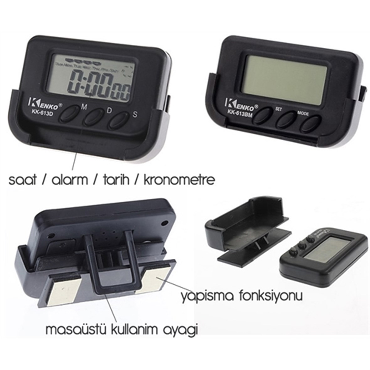 ModaCar Motorsiklet Dijital Saat Alarm Tarih Kronometre 422350