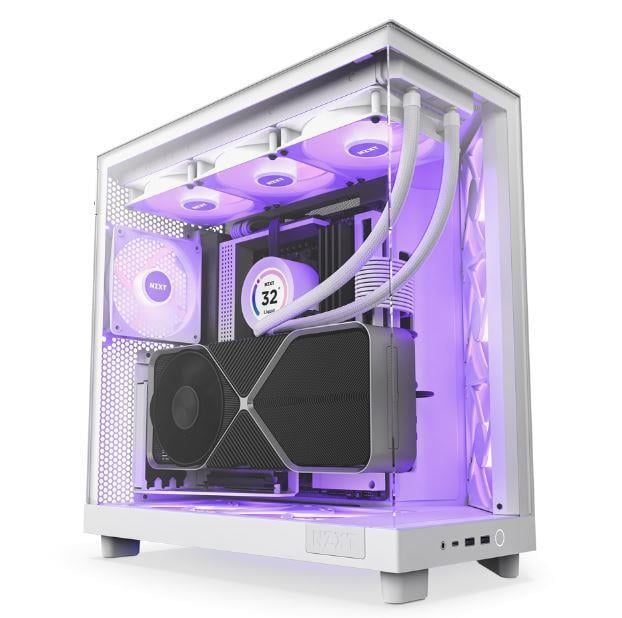 NZXT H6 Flow RGB Beyaz ATX Mid Tower Kasa CC-H61FW-R1