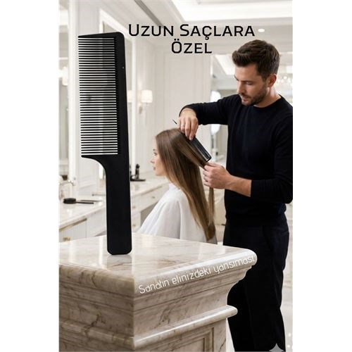 Profesyonel Antistatik Uzun Saç Kesim Tarağı – Isıya Dayanıklı ve Ergonomik 23 cm 722594
