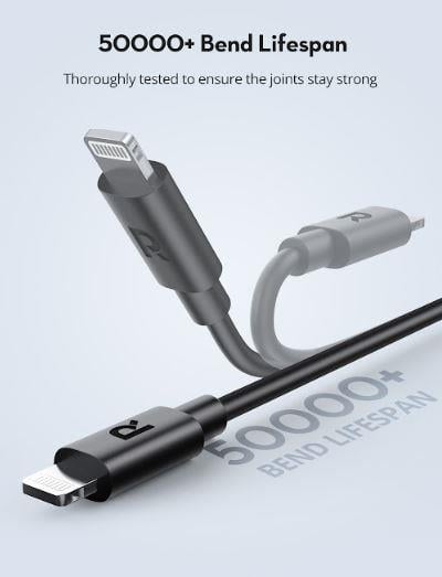 RAVPOWER Type-C to Lightning Cable 1m TPE Black RP-CB1016