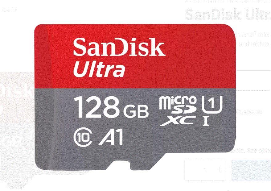 SANDISK 128GB ULTRA MSD 140MB/S C10 UHS-I SDSQUAB-128G-GN6MN