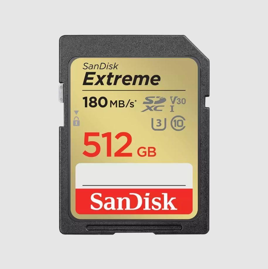 SANDISK 512GB Extreme Pro SD UHS I 180MB/s 30MB/s SDSDXVV-512G-GNCIN