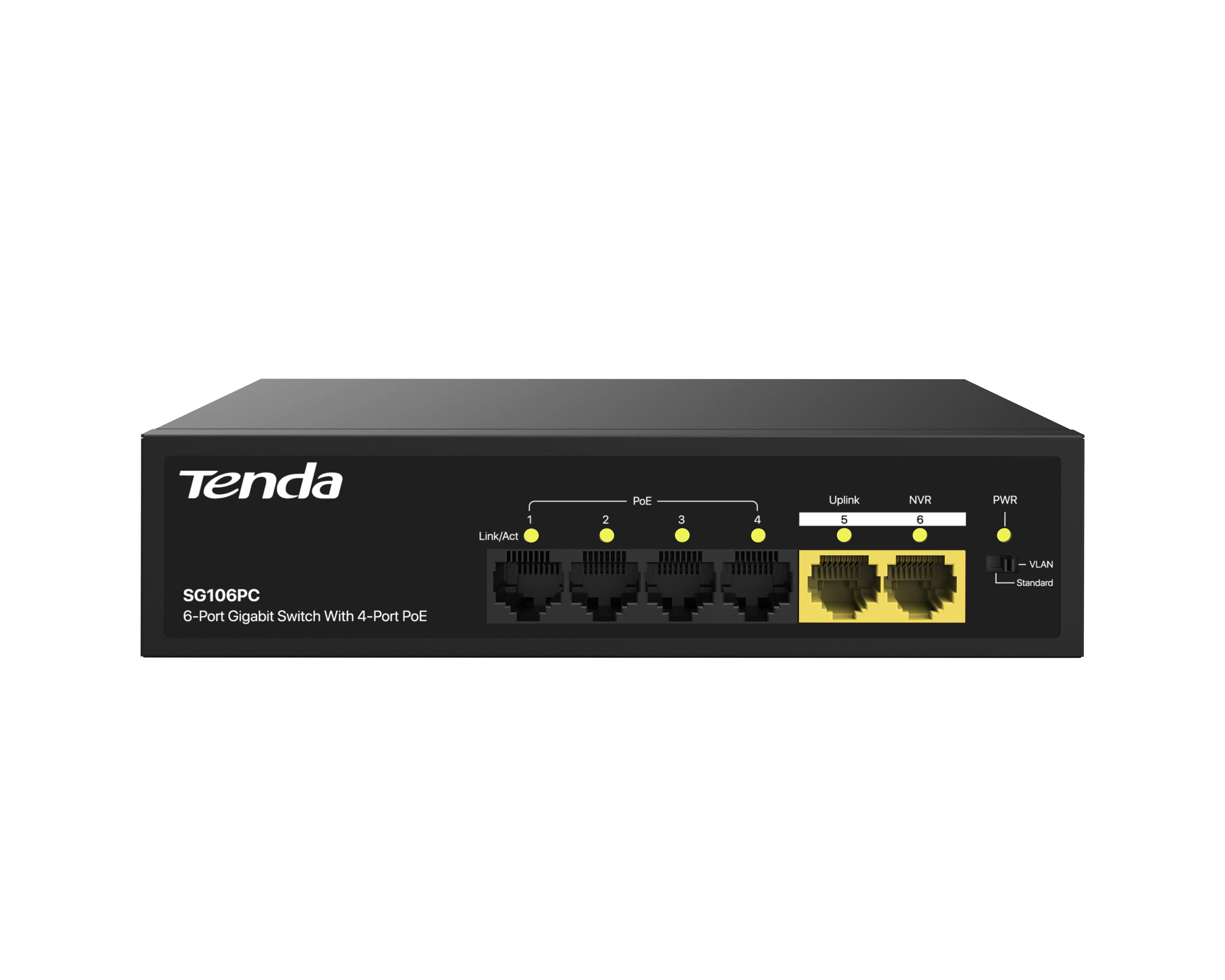 TENDA 6 Port Gigabit 4 Port PoE Switch SG106PC