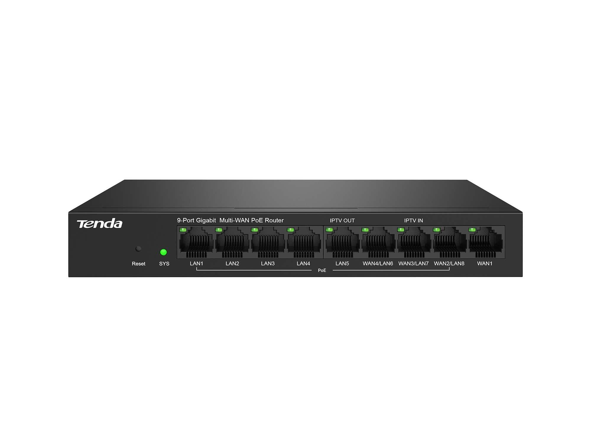 TENDA ROU G0-8G-PoE 9 Port PoE Router G0-8G-POE
