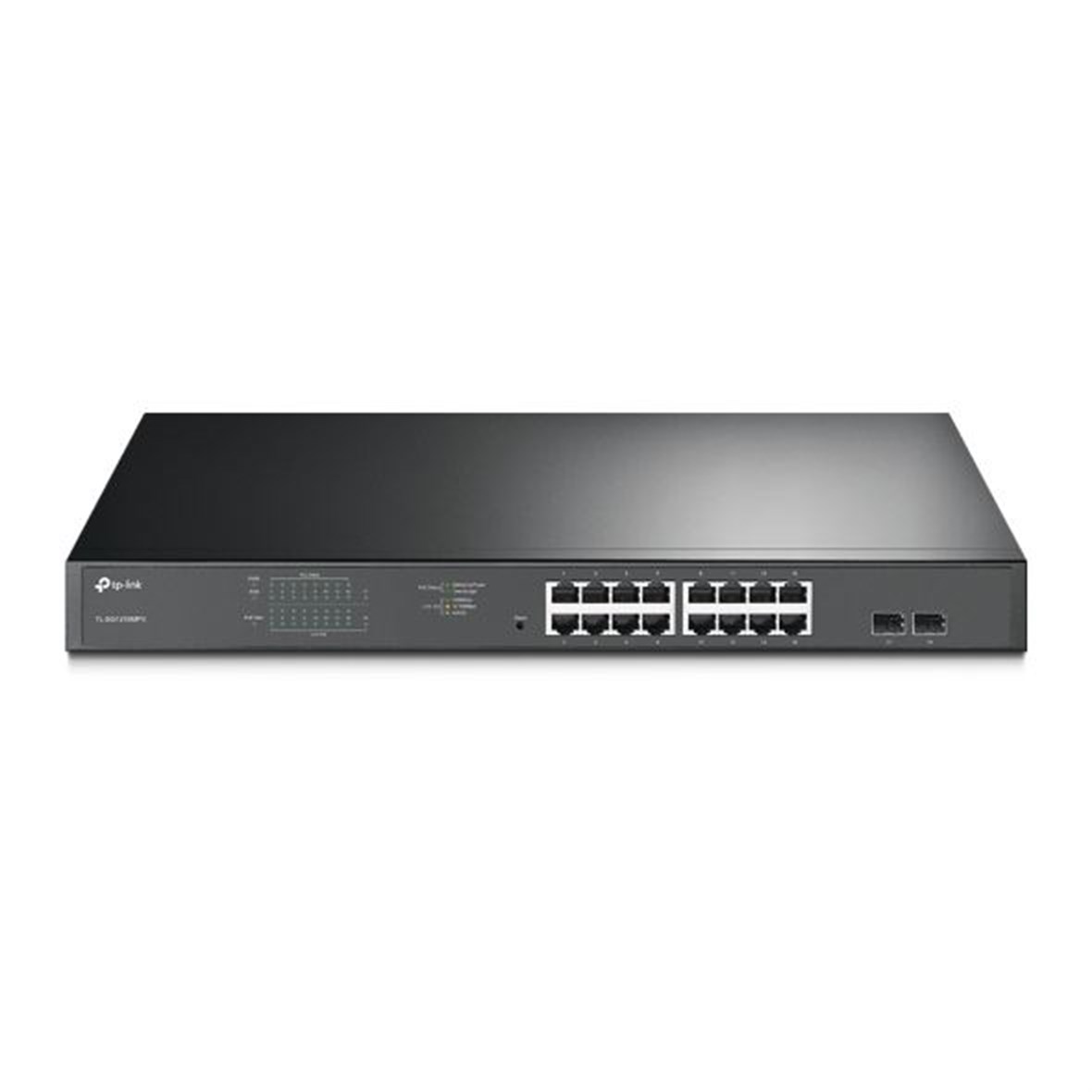 TP-LINK JetStream 16-Port Gigabit 2 SFP Yuvalı Easy Smart PoE + Switch TL-SG1218MPE