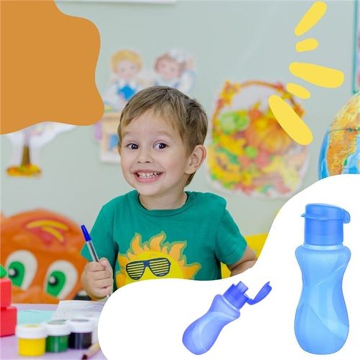 TransForMacion 6 Adet Scherzinger 250 Ml MAVİ Çocuk Matarası 717328