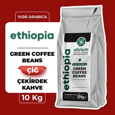 Etiyopya Sidamo Naturel Çiğ Çekirdek Kahve - 10 Kg