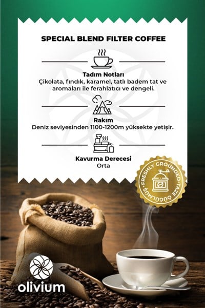 Olivium 4 Paket 250 Gramlık Öğütülmüş Filtre Kahve ( 4 Adet 250 Gramlık Ürün Içerir) olvm-250-4