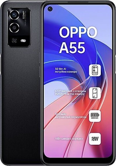 OPPO A55 50MP 4GB/128GB 6.5 SİYAH A55-128GB-BLACK