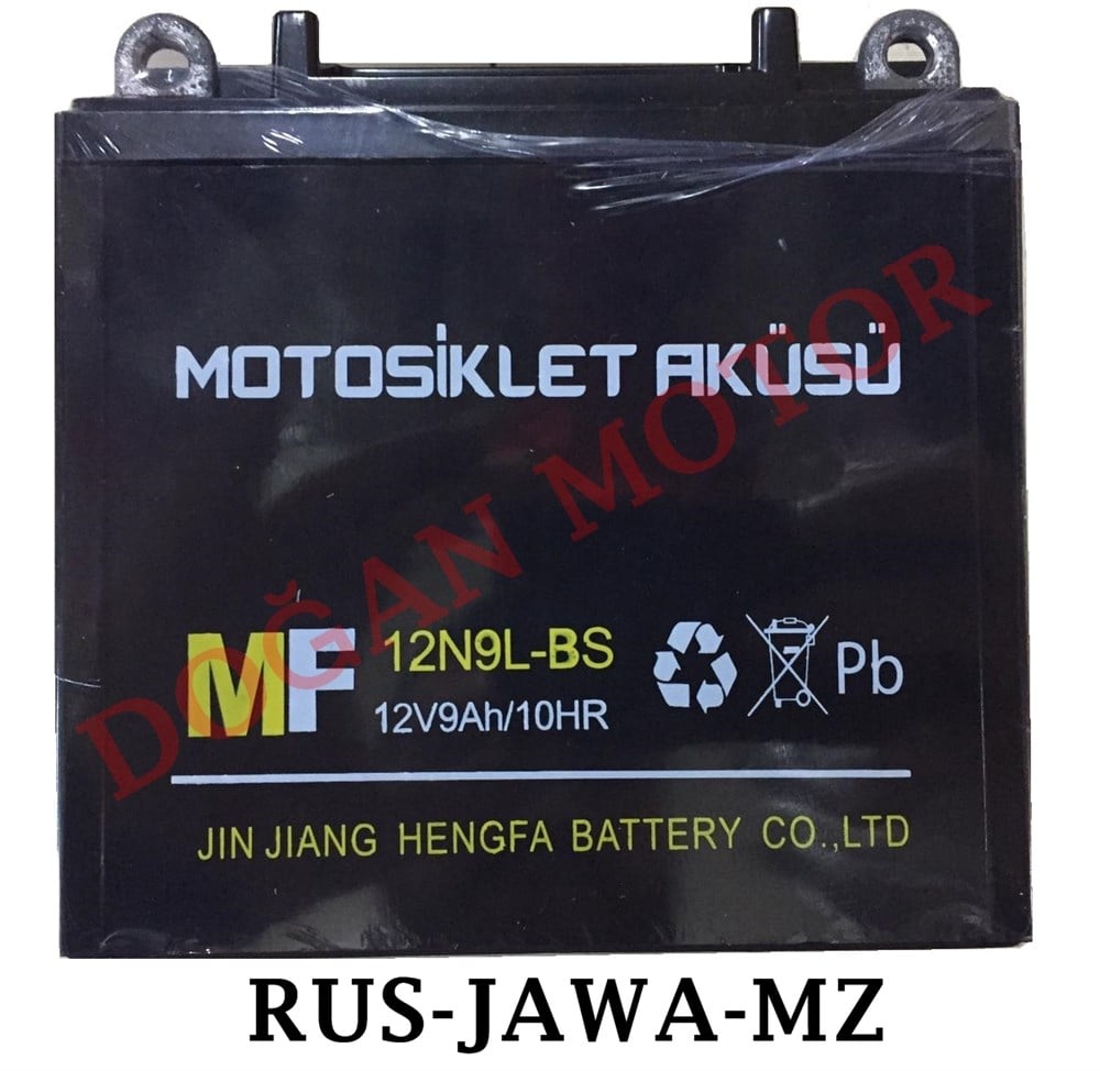 12N9L-BS    12V 9AH-10HR  AKÜ   (RUS-JAWA-MZ)
