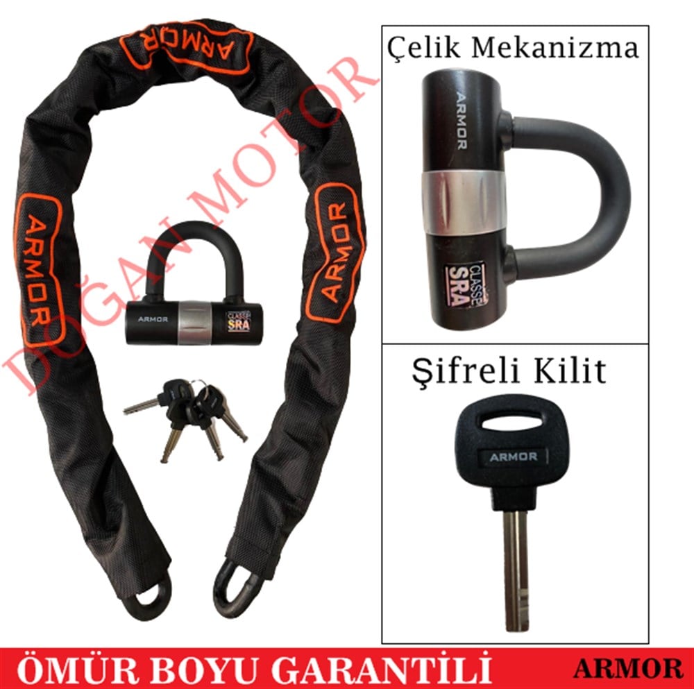ARMOR ZİNCİR KİLİT ÇELİK MEKANİZMA ÖMÜR BOYU GARANTİ