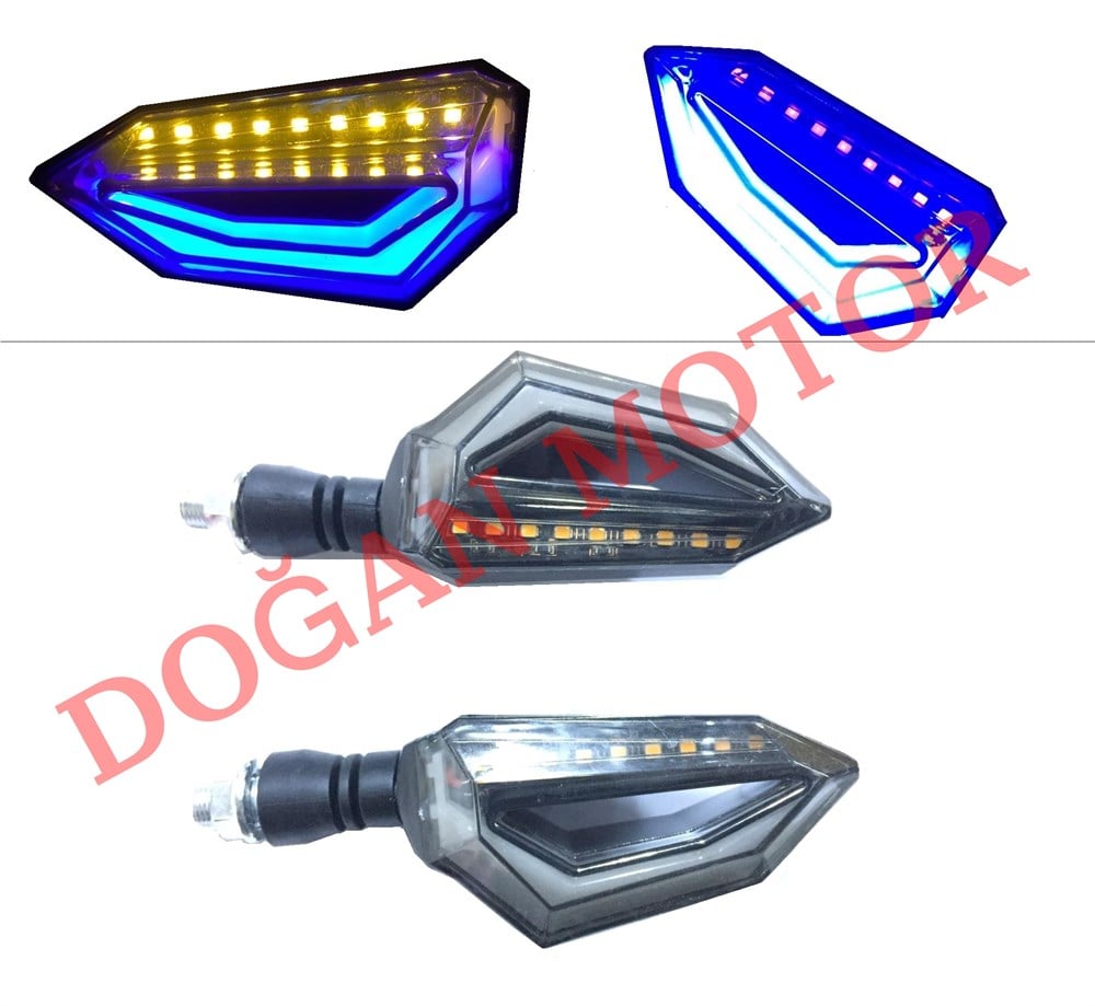 LED SİNYAL ÇİFT LED (SARI-MAVİ) YÜKSEK IŞIK